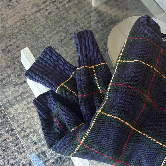 Vintage 80’s 90’s Polo Country Estate by Ralph Lauren Plaid Sweater Size XL - Picture 4 of 9